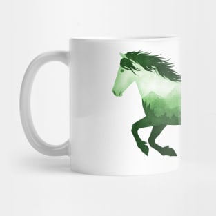 Dramabite Wild Horse Mustang Equine Double Exposure Wildlife Animal Mug